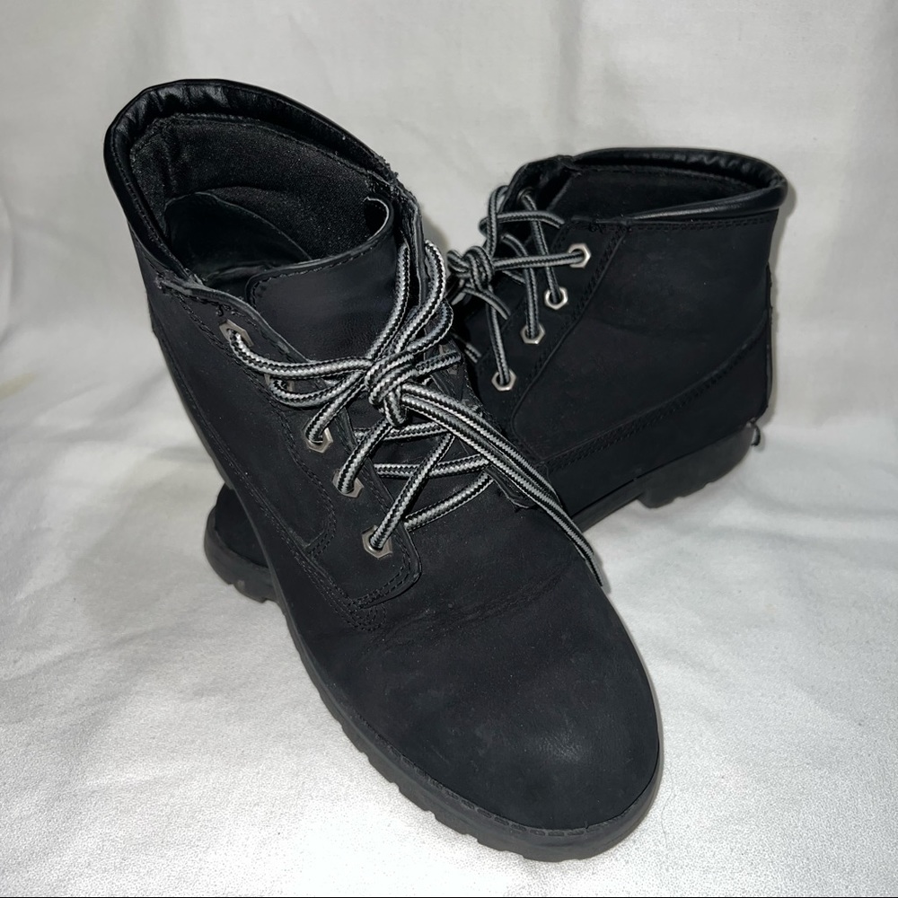 Black suede ankle booties